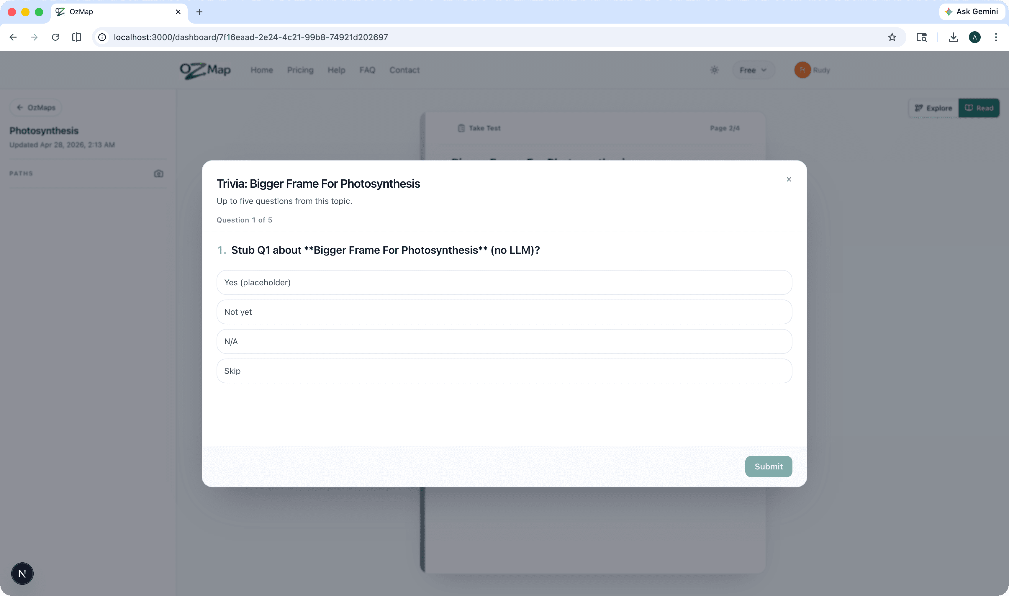 OzMap: full workspace with Explore and Read